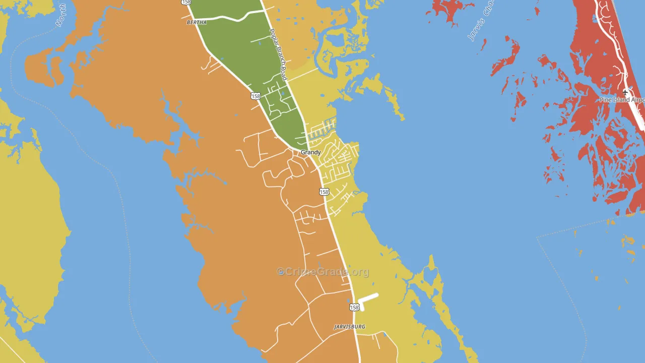Grandy, NC Map of Murder Rates