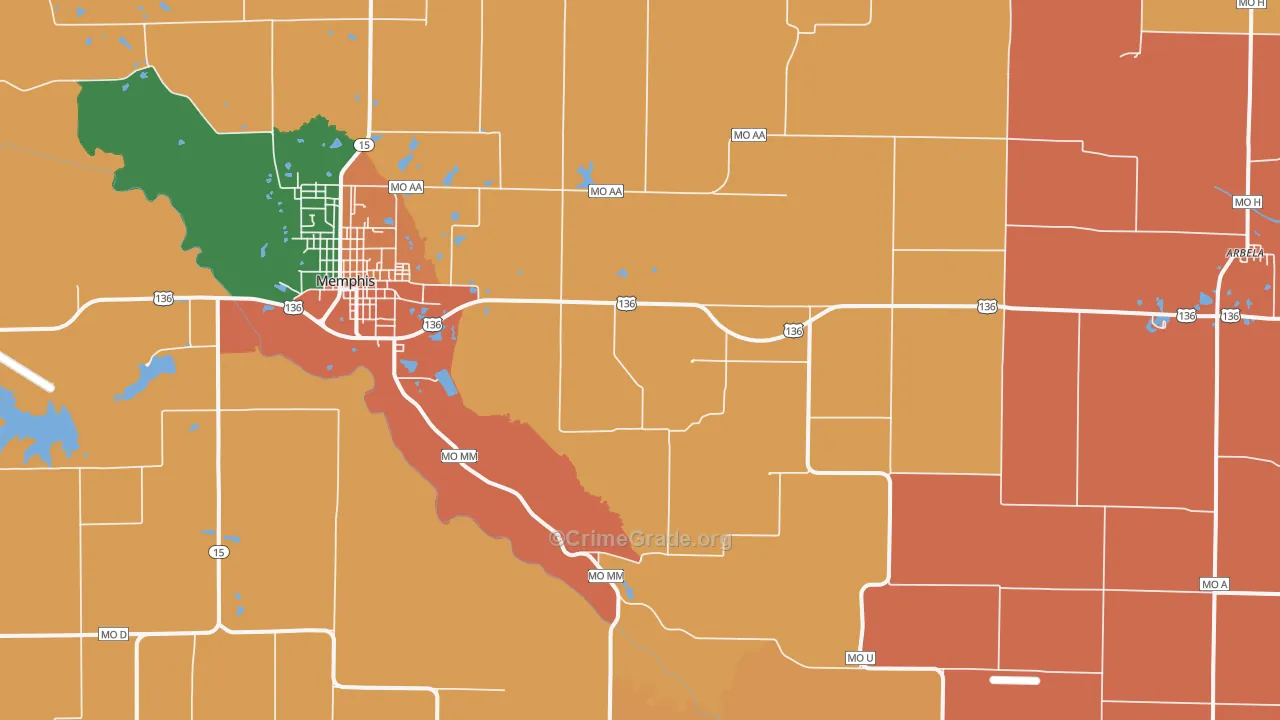 Granger, MO Map of Murder Rates