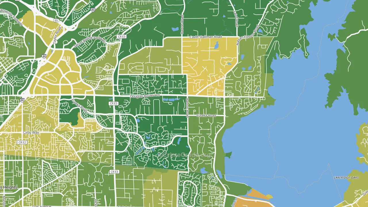 Granite Bay, CA Map of Murder Rates
