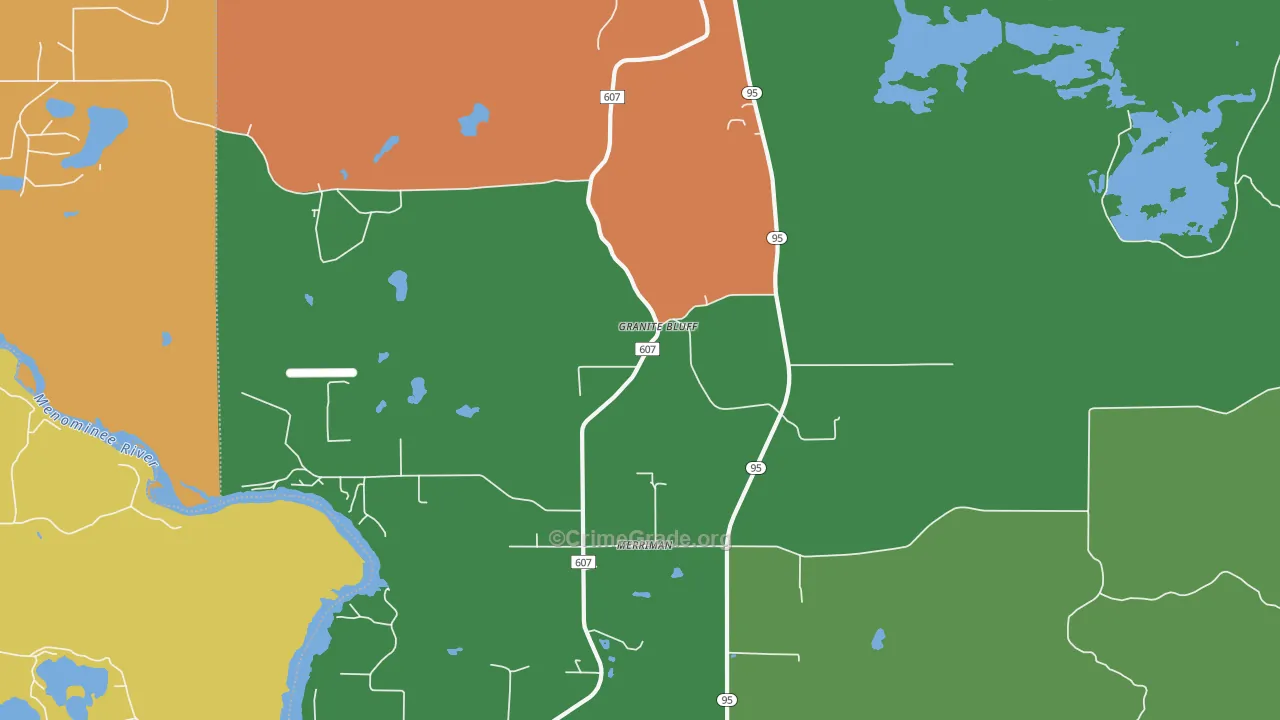 Granite Bluff, MI Map of Murder Rates