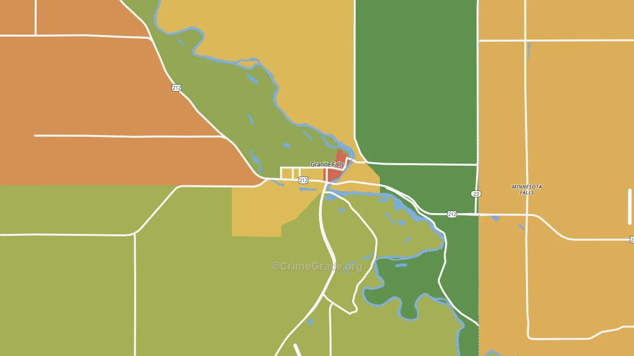 Granite Falls, MN Map of Murder Rates