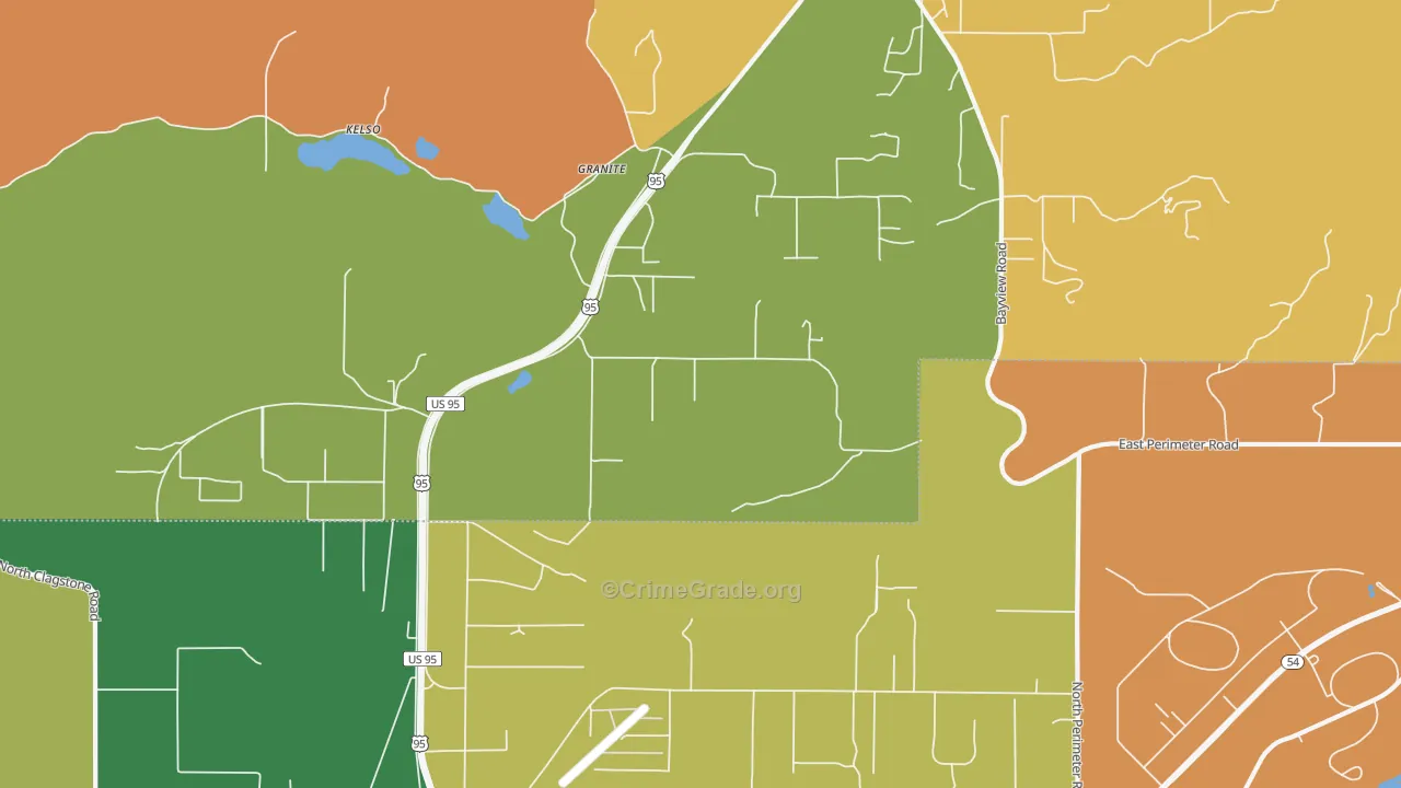 Granite, ID Map of Murder Rates
