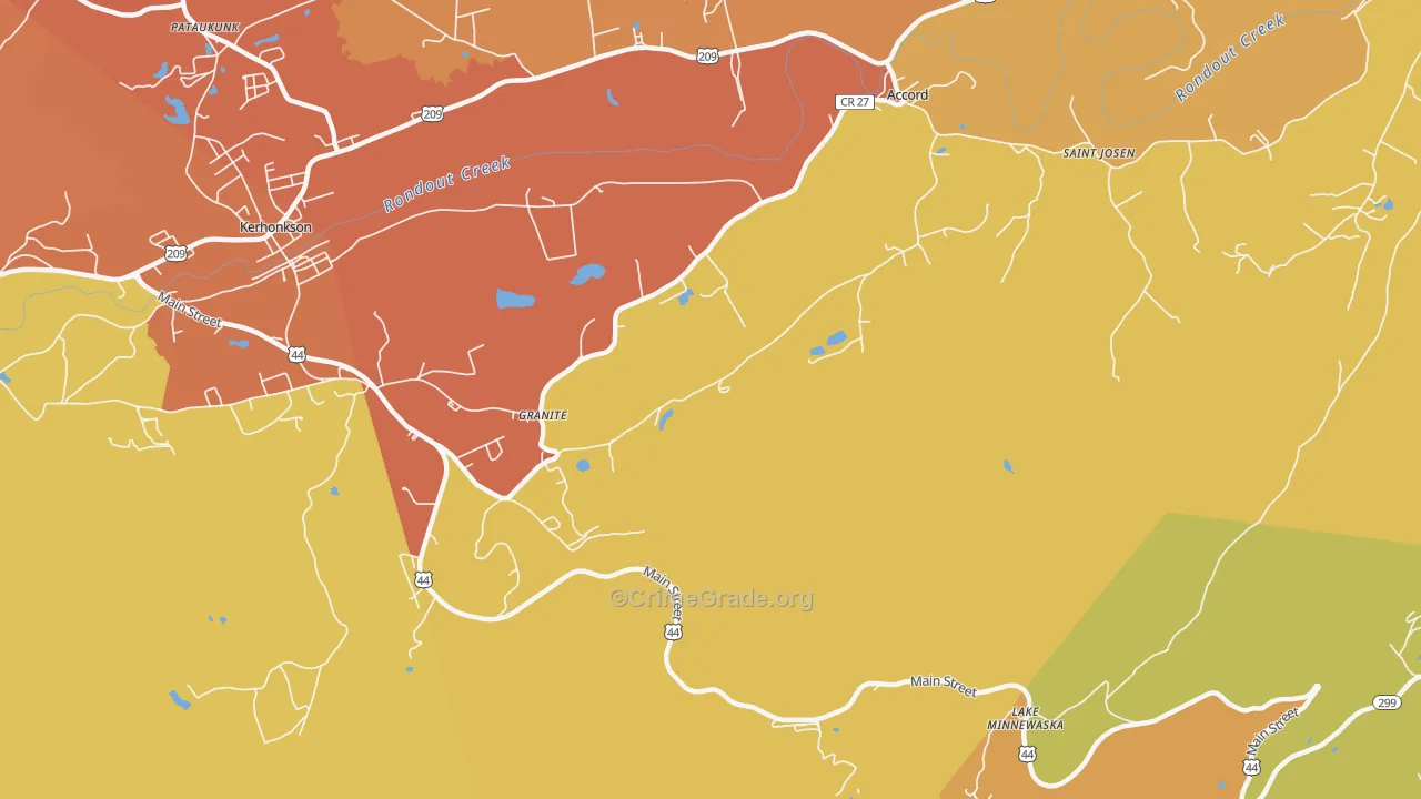 Granite, NY Map of Murder Rates