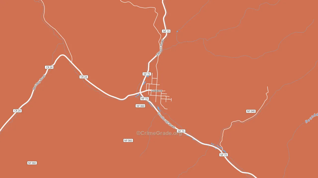 Granite, OR Map of Murder Rates