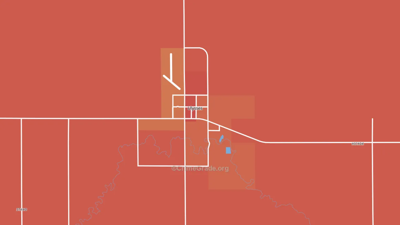 Grant County, KS Map of Murder Rates