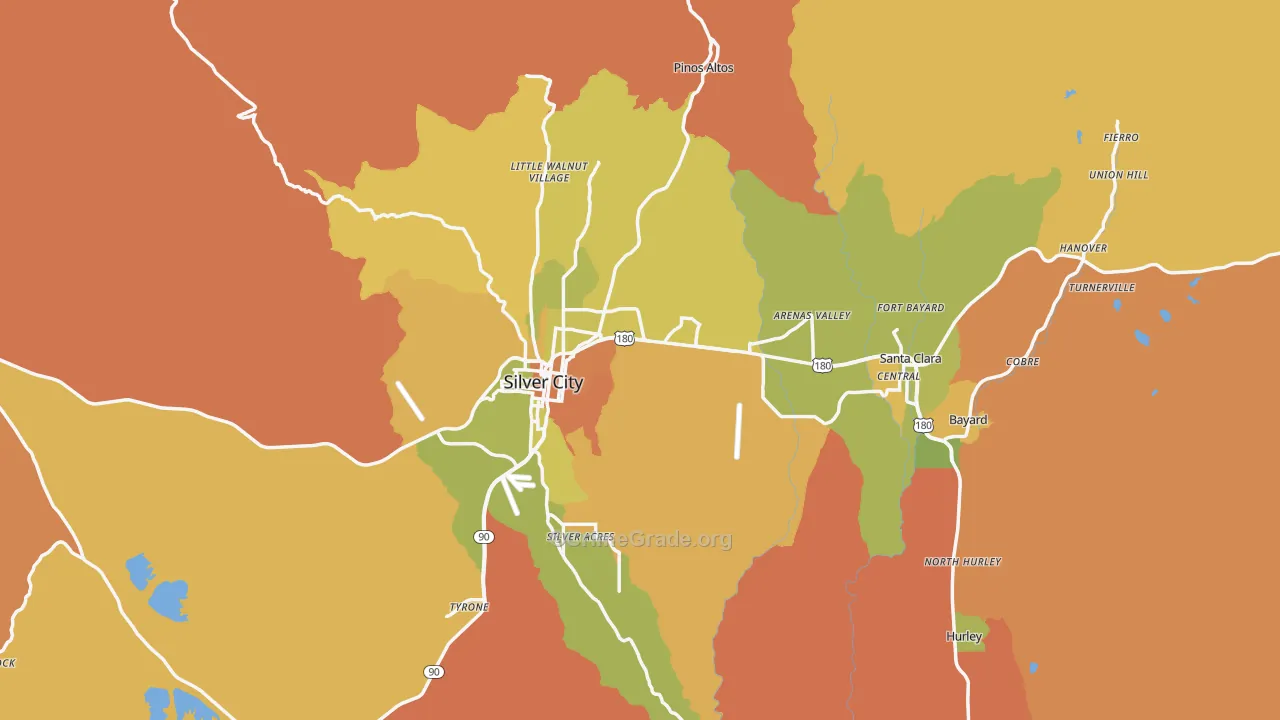 Grant County, NM Map of Murder Rates