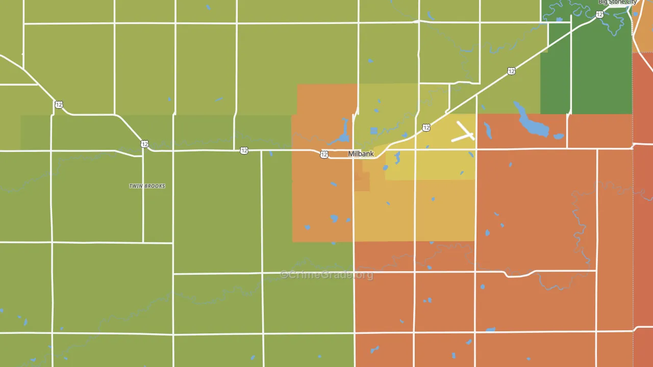 Grant County, SD Map of Murder Rates