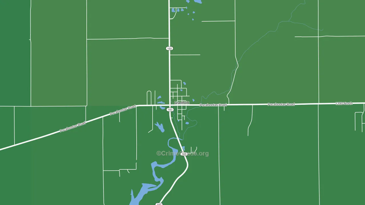 Grantfork, IL Map of Murder Rates
