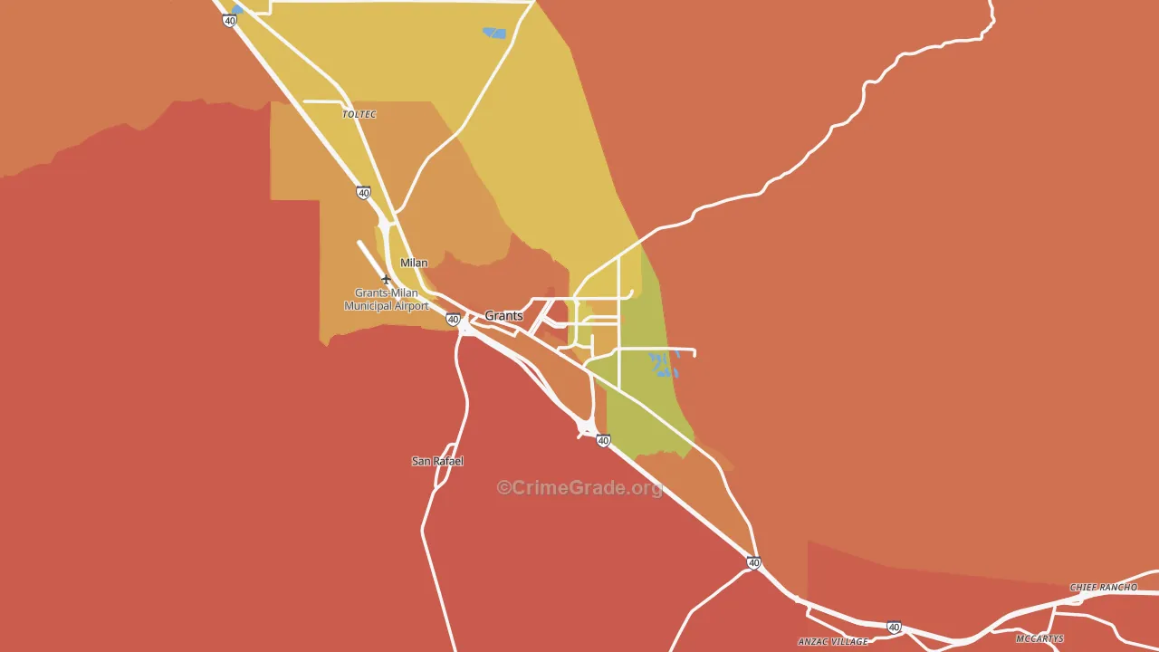 Grants, NM Map of Murder Rates