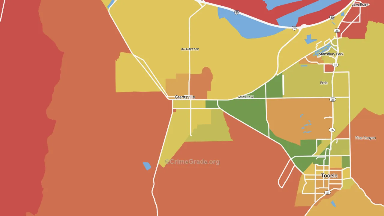 Grantsville, UT Map of Murder Rates