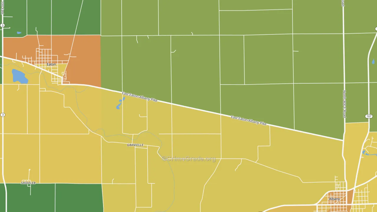 Granville, IN Map of Murder Rates