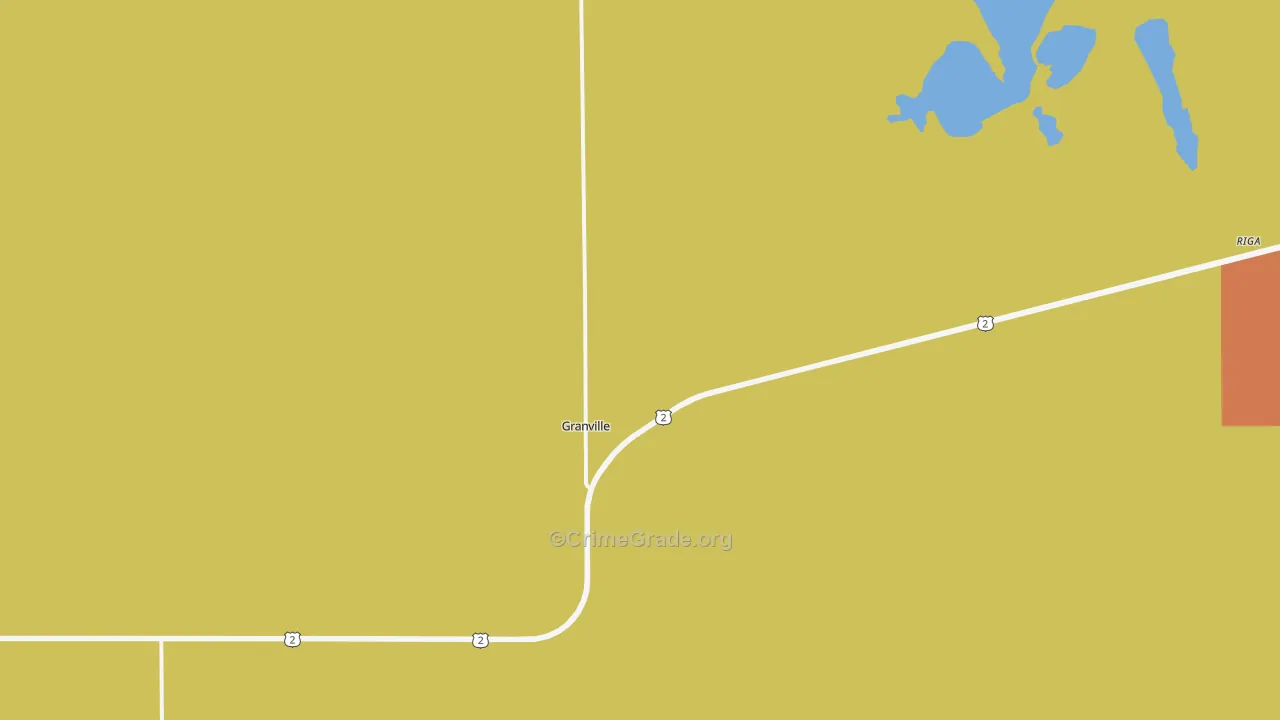 Granville, ND Map of Murder Rates