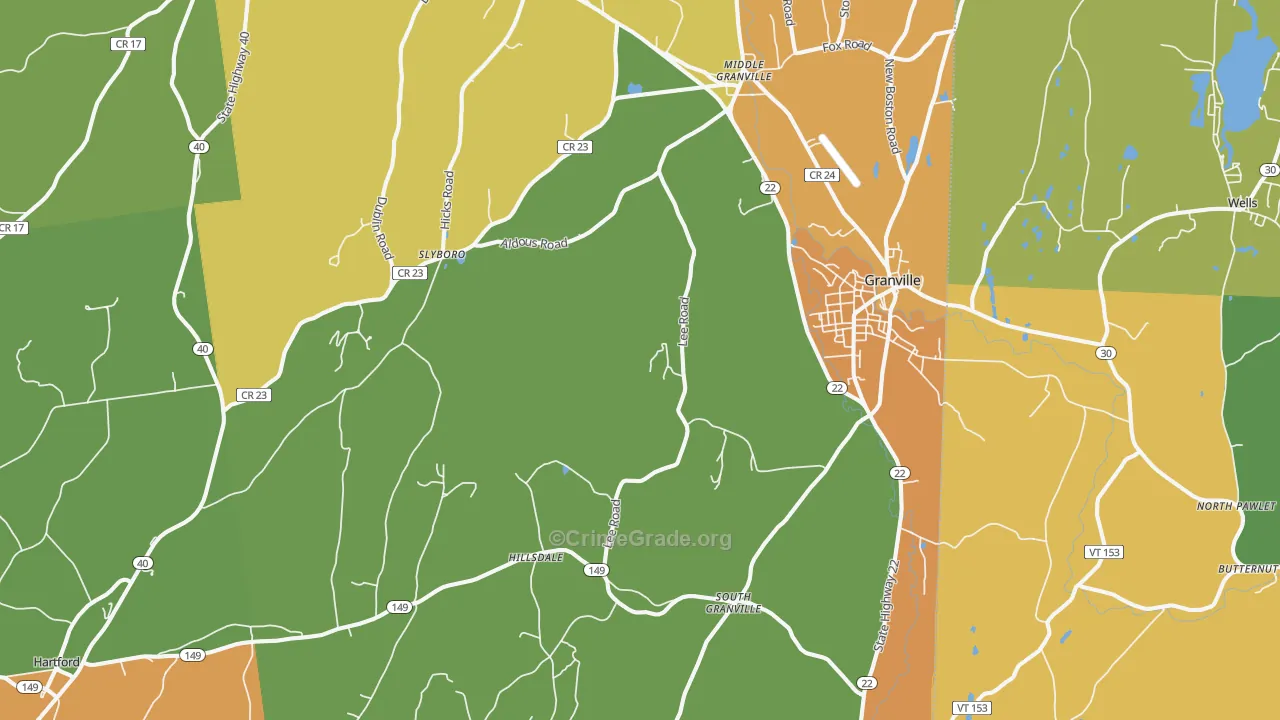 Granville, NY Map of Murder Rates