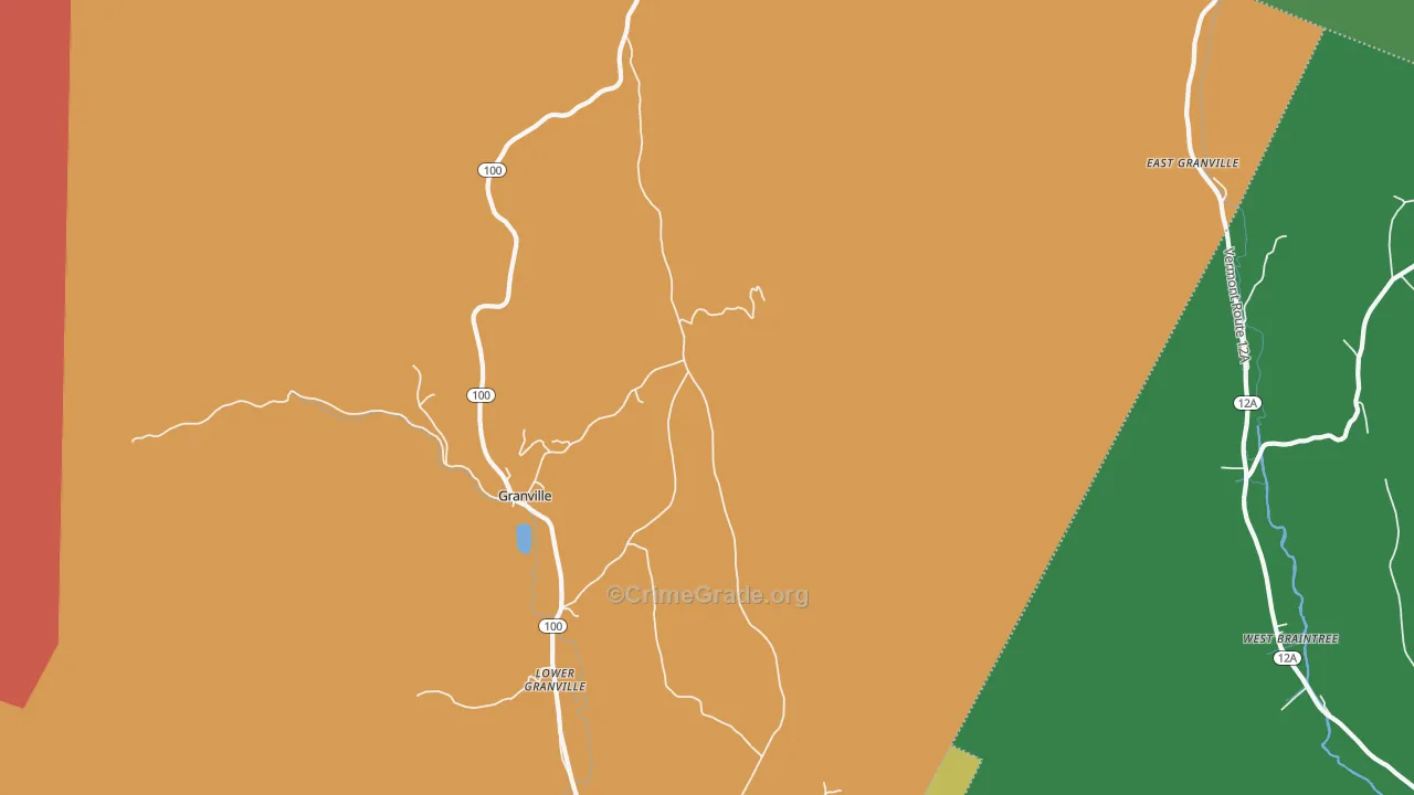 Granville, VT Map of Murder Rates