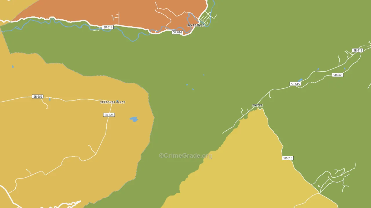 Grapefield, VA Map of Murder Rates