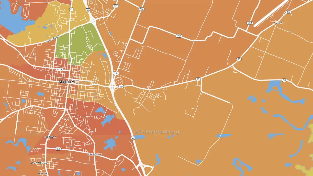 Grapevine, KY Map of Murder Rates