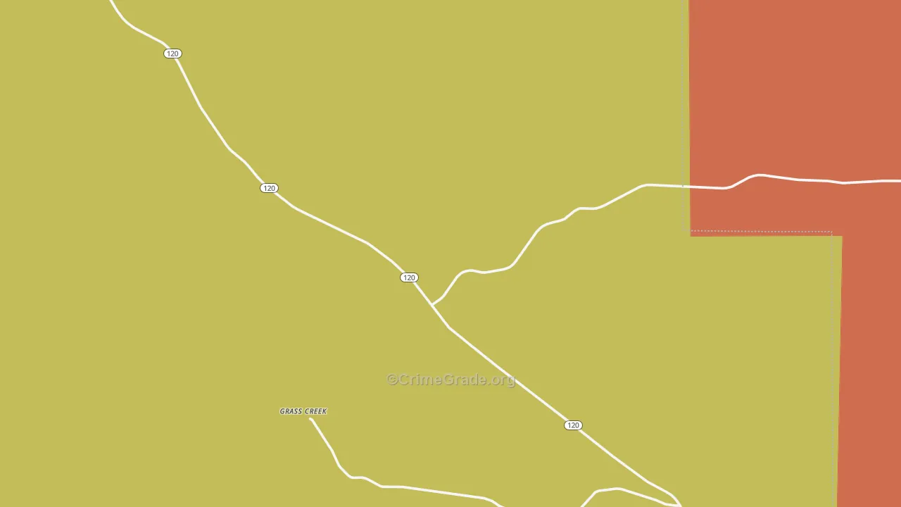 Grass Creek, WY Map of Murder Rates