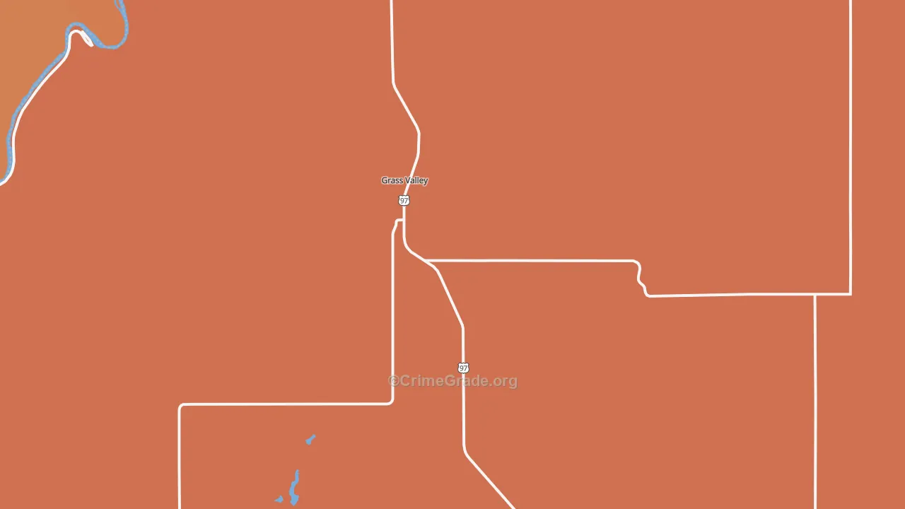 Grass Valley, OR Map of Murder Rates