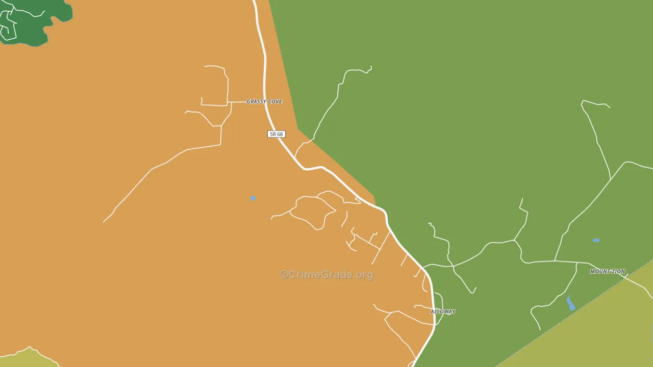 Grassy Cove, TN Map of Murder Rates
