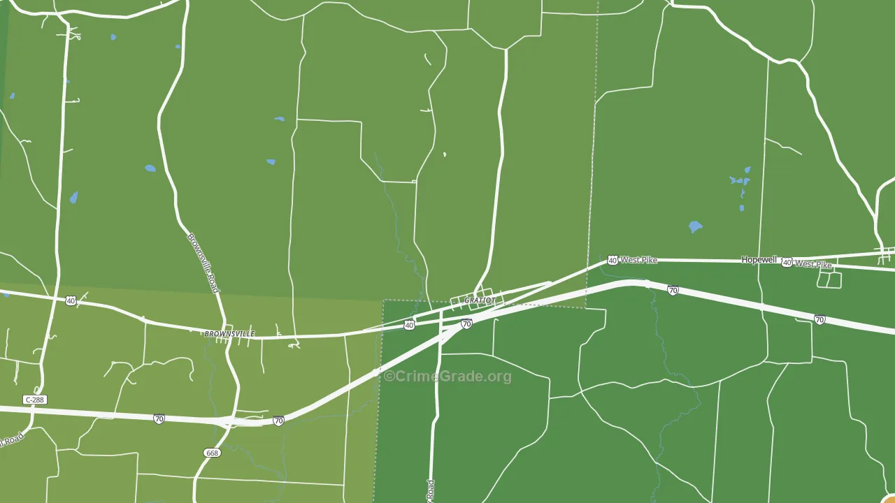 Gratiot, OH Map of Murder Rates