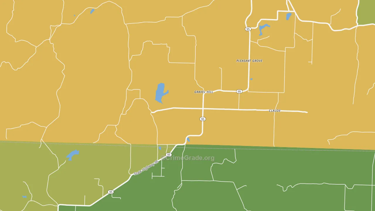 Gravel Hill, AR Map of Murder Rates