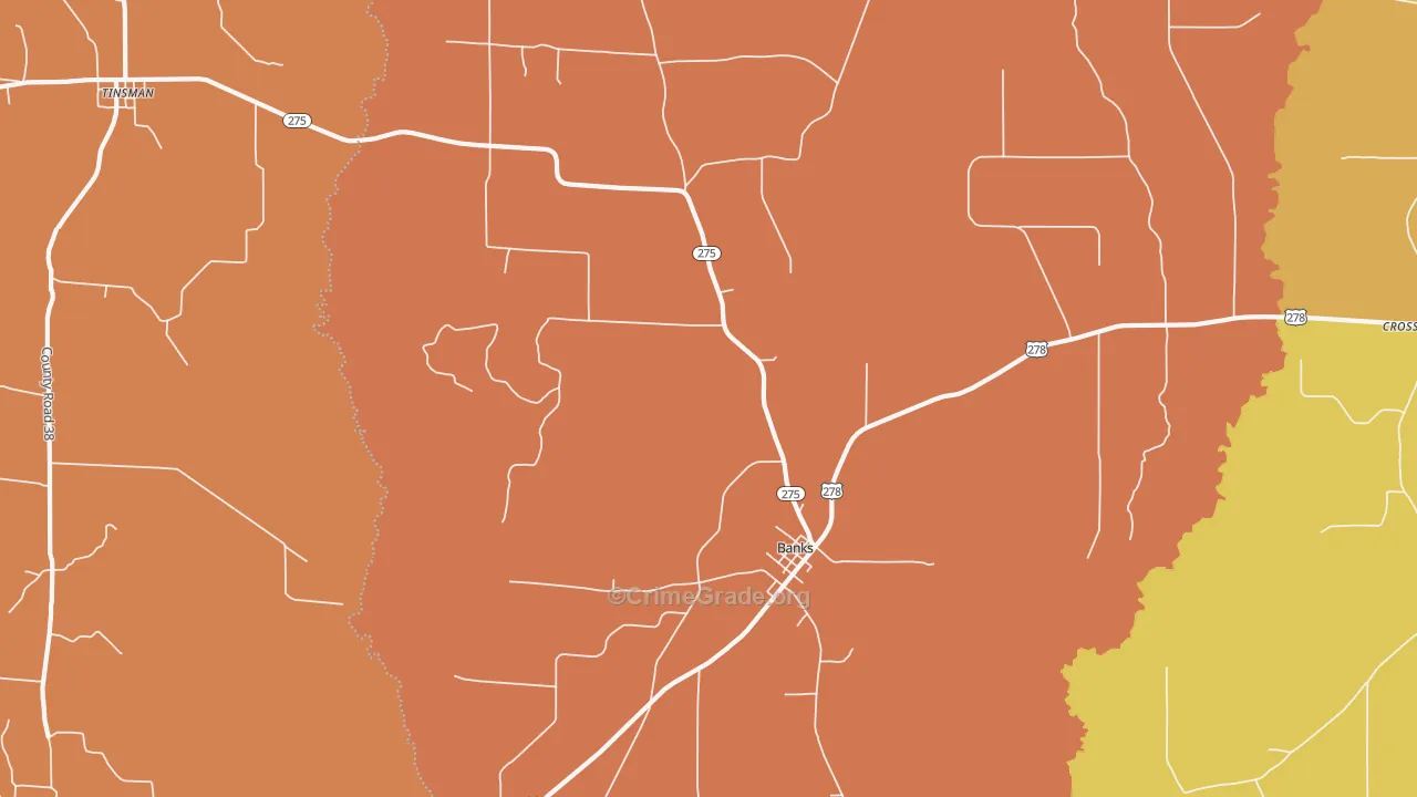 Gravelridge, AR Map of Murder Rates
