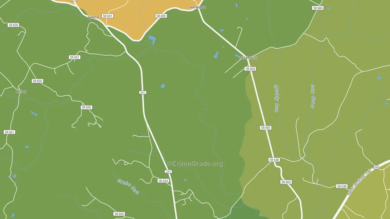 Graves Mill, VA Map of Murder Rates