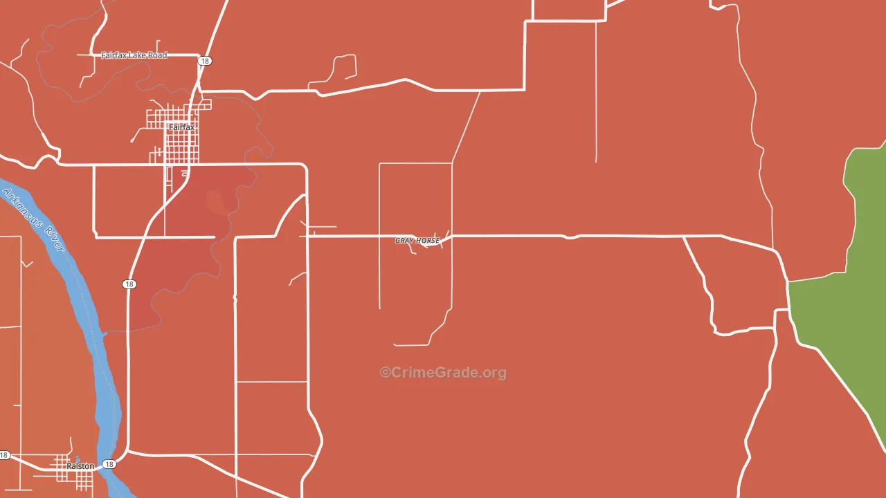 Gray Horse, OK Map of Murder Rates