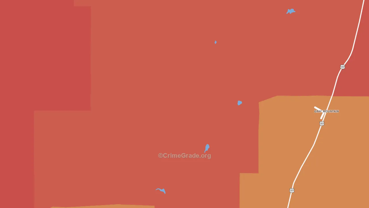 Gray Mountain, AZ Map of Murder Rates