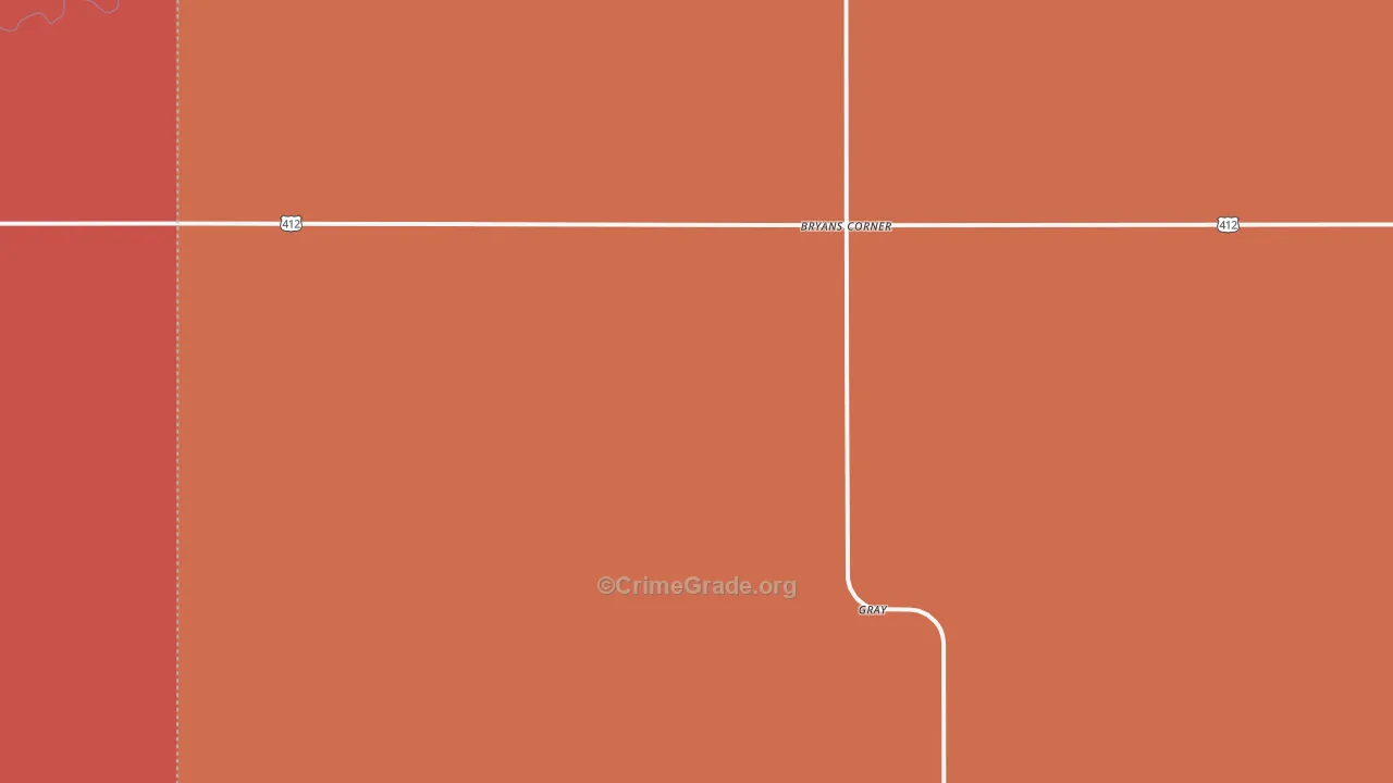 Gray, OK Map of Murder Rates