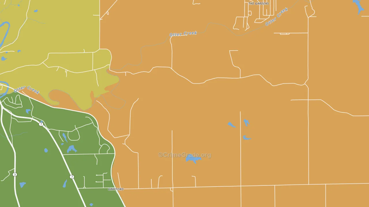 Grayford, IN Map of Murder Rates