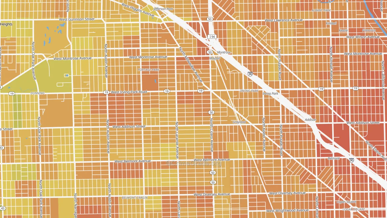 Grayland, Chicago, IL Map of Murder Rates