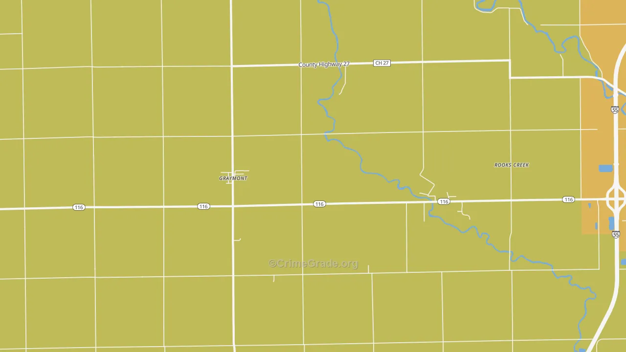 Graymont, IL Map of Murder Rates
