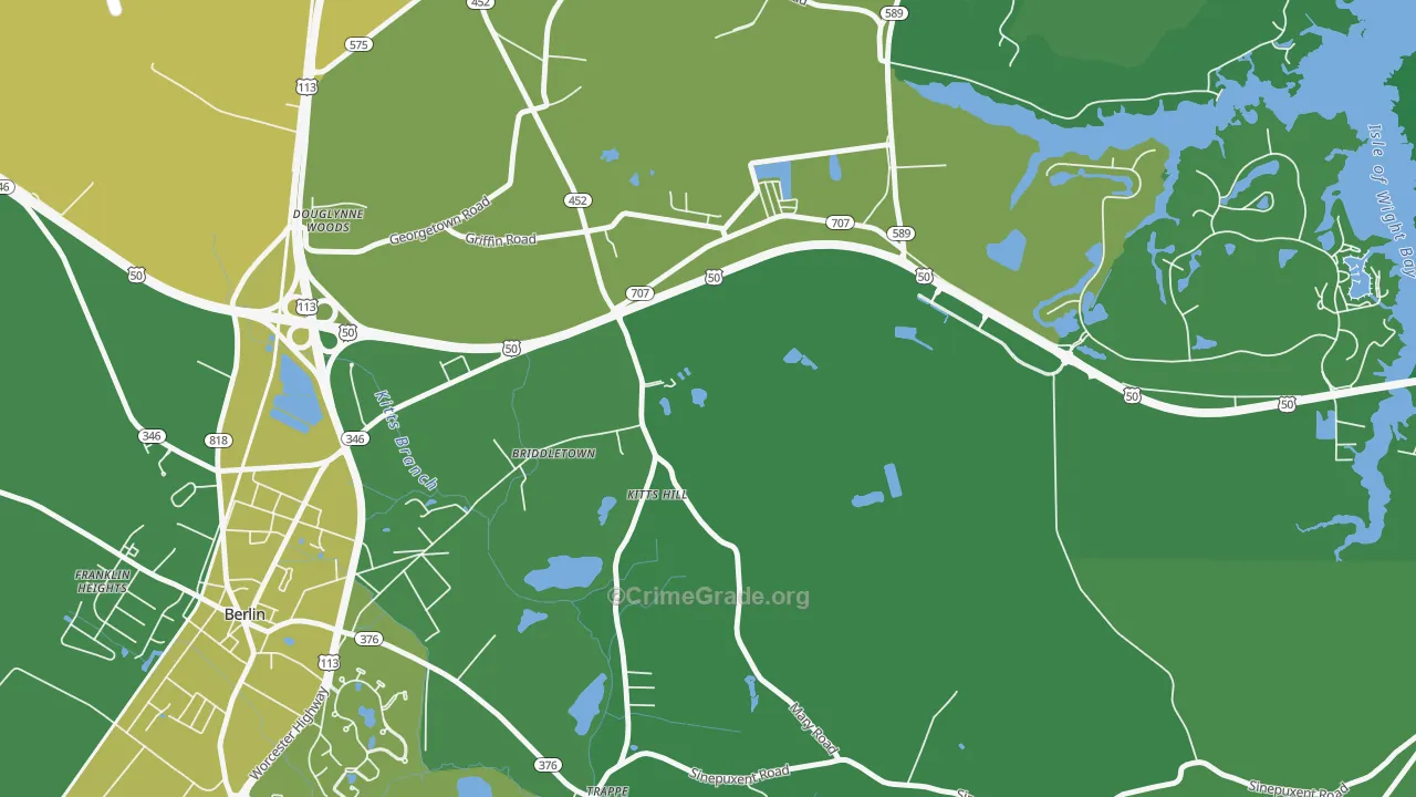 Grays Corner, MD Map of Murder Rates