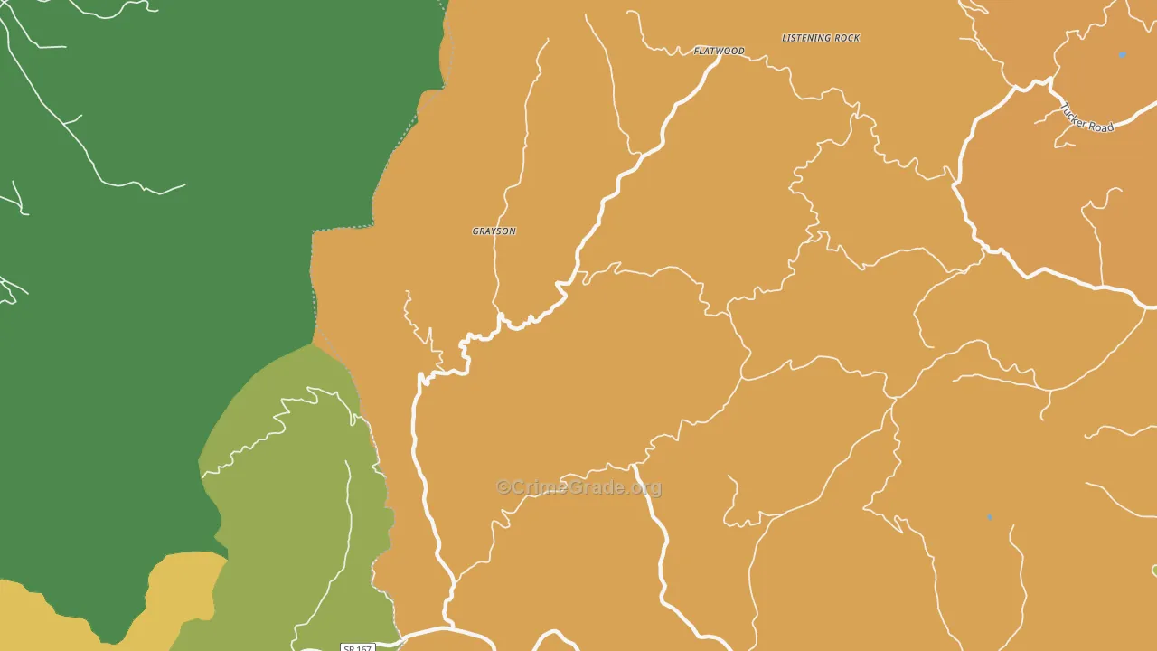 Grayson, NC Map of Murder Rates