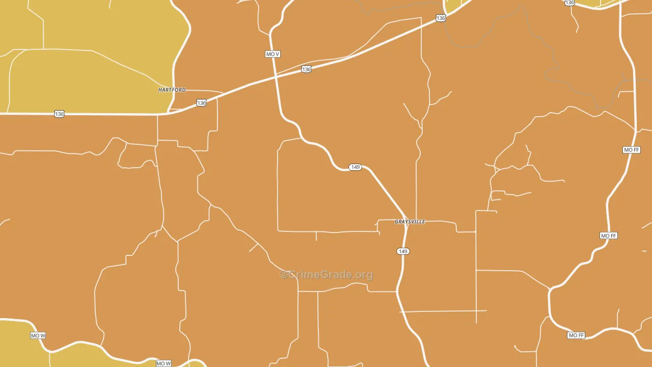 Graysville, MO Map of Murder Rates