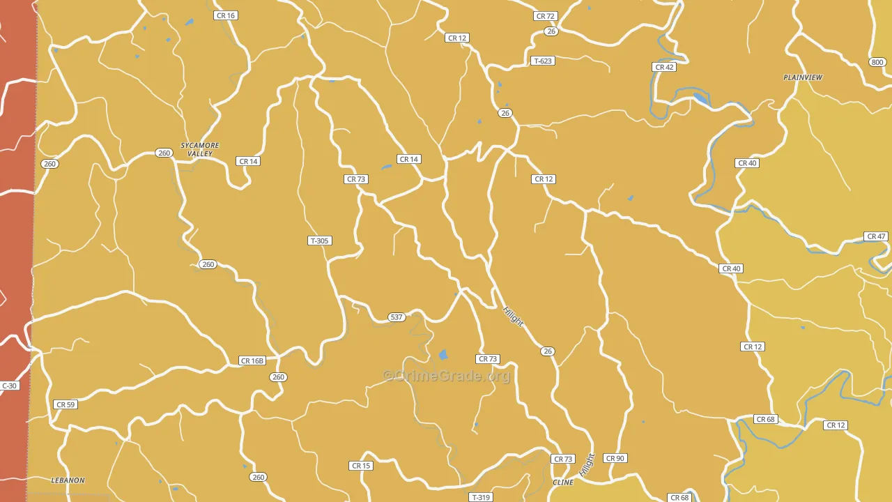 Graysville, OH Map of Murder Rates