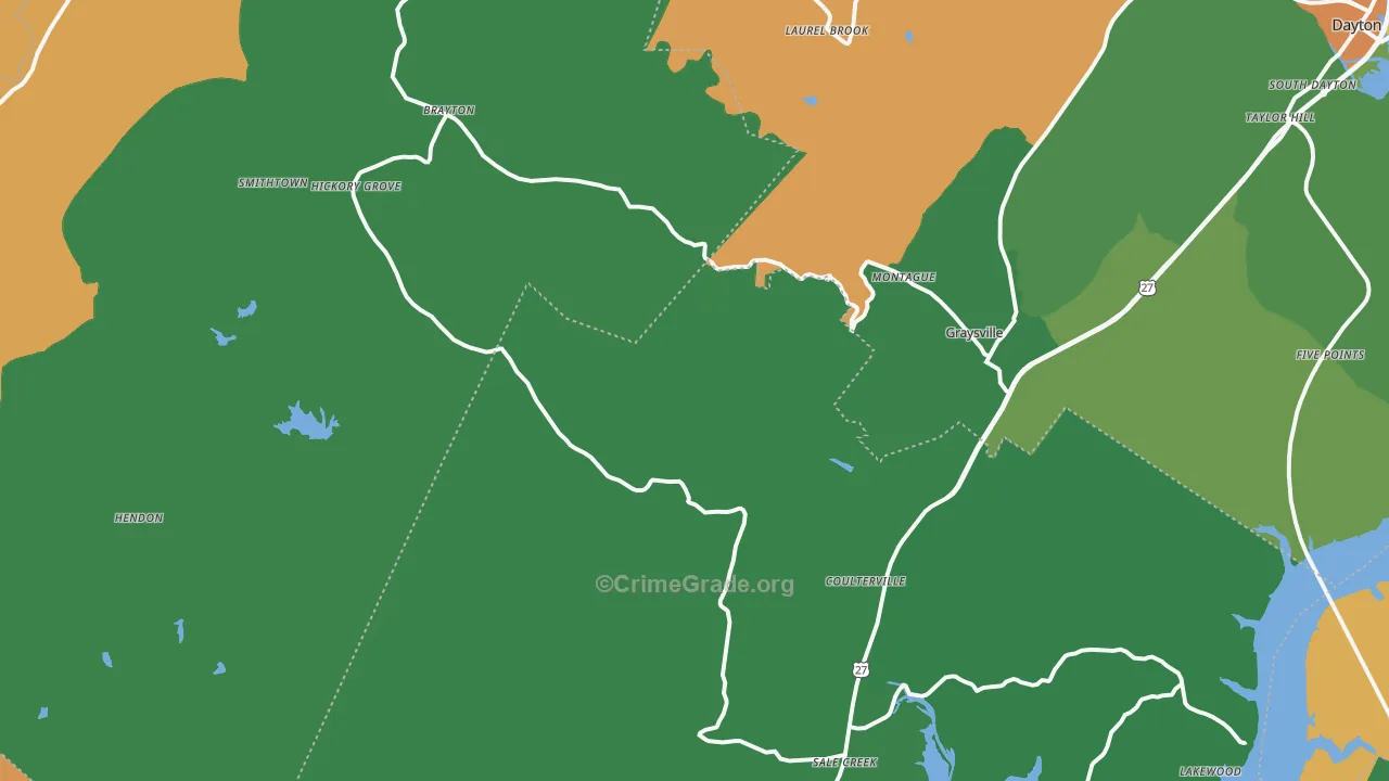 Graysville, TN Map of Murder Rates