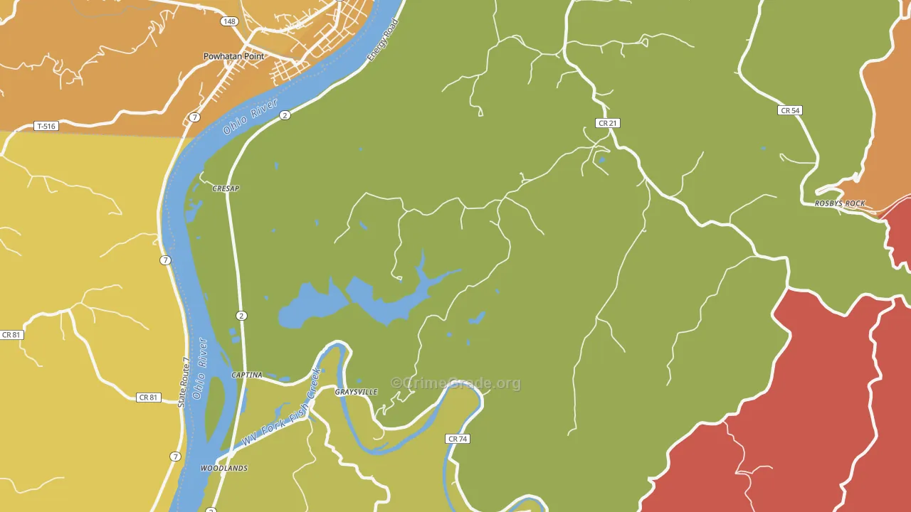 Graysville, WV Map of Murder Rates