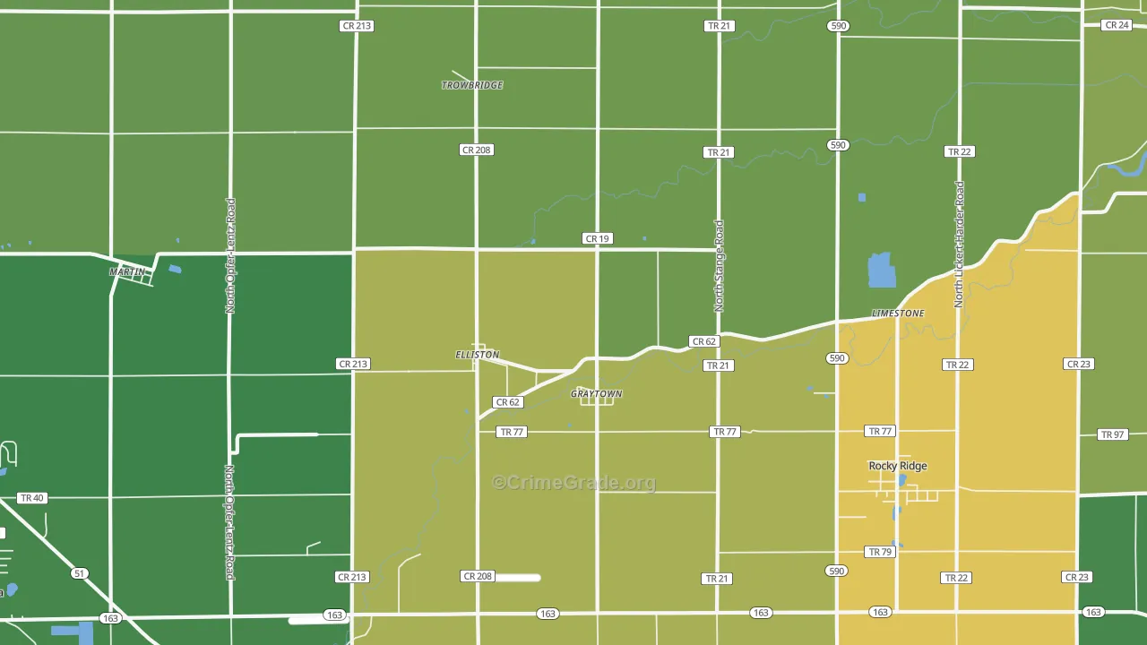 Graytown, OH Map of Murder Rates