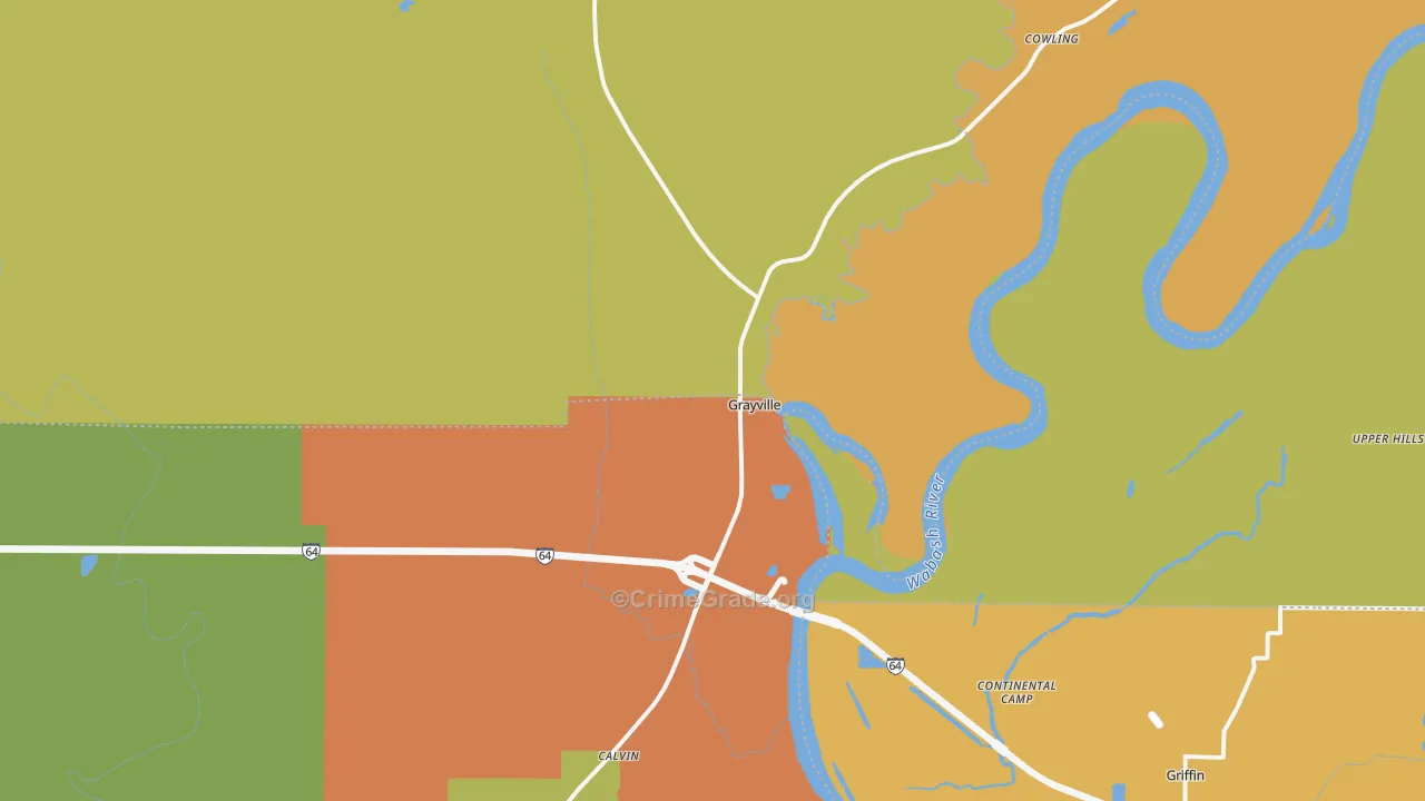 Grayville, IL Map of Murder Rates