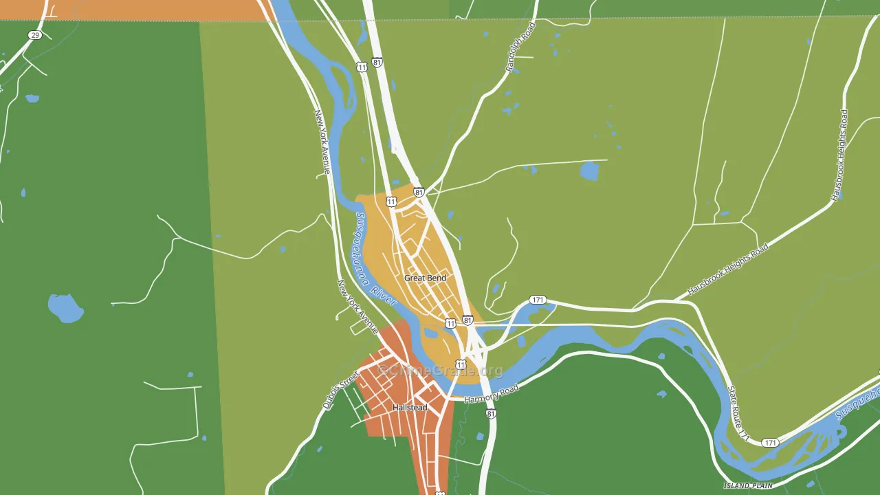 Great Bend, PA Map of Murder Rates