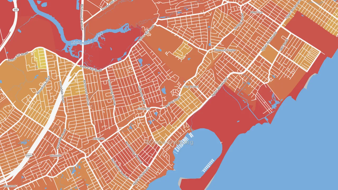 Great Kills, Staten Island, NY Map of Murder Rates