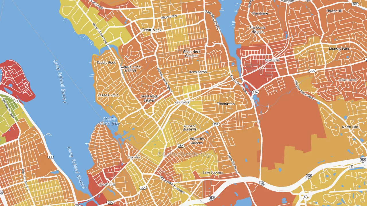 Great Neck Plaza, NY Map of Murder Rates