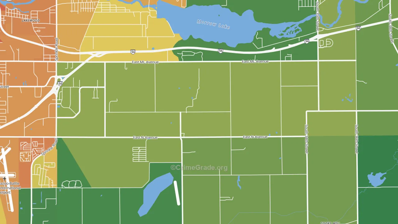 Greater Galesburg, MI Map of Murder Rates