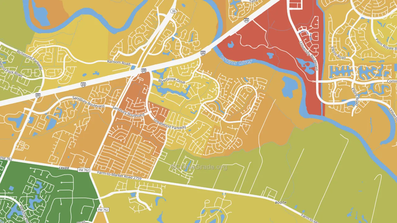 Greatwood, TX Map of Murder Rates