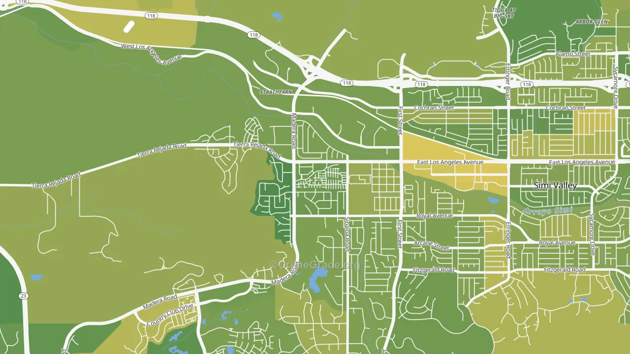 Greek Track, Simi Valley, CA Map of Murder Rates