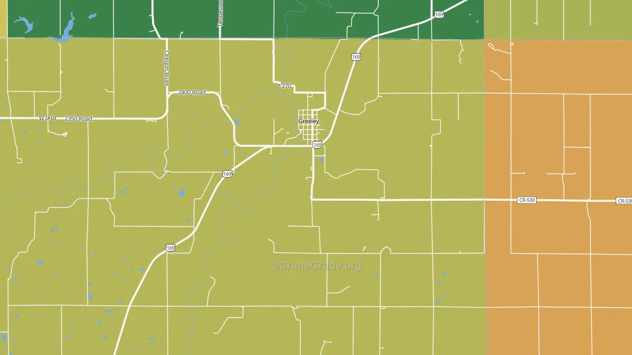 Greeley, KS Map of Murder Rates