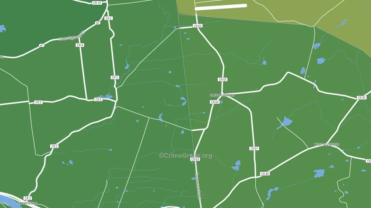 Green Corners, NY Map of Murder Rates