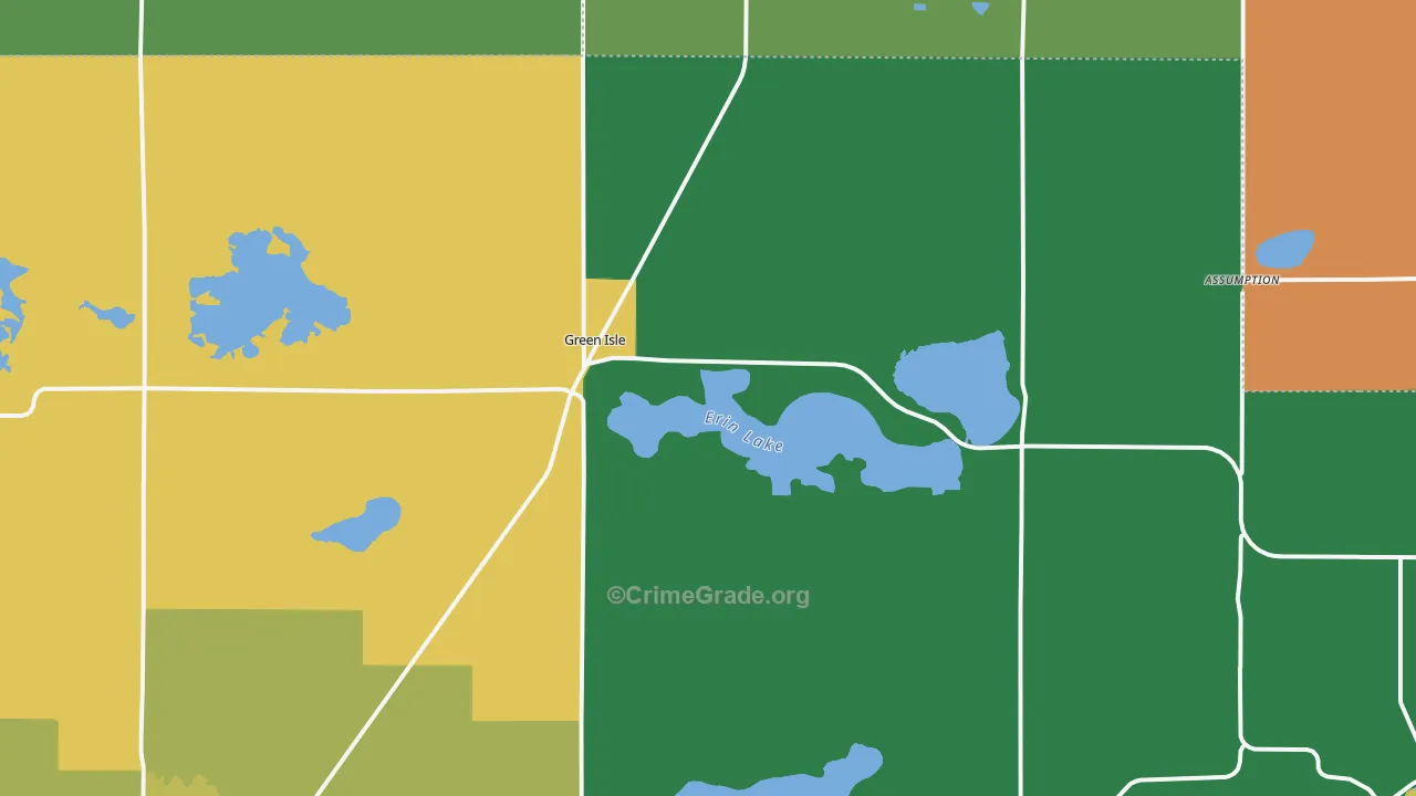 Green Isle, MN Map of Murder Rates